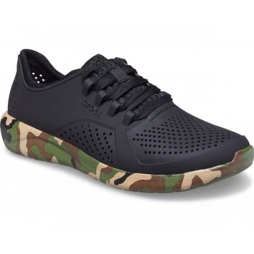 Женские  черные кроссовки CROCS Women's LiteRide™ Printed Camo Pacer