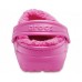 Детские  розовые утепленные сабо CROCS Kids’ Classic Lined Clog