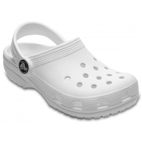 Детские  белые сабо CROCS Classic clog (Kids)