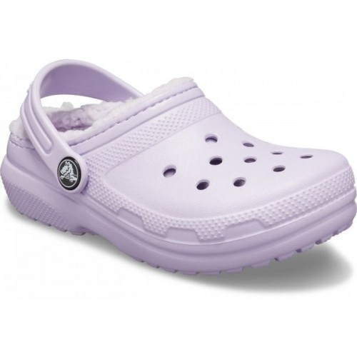 Детские  лавандовые утепленные сабо CROCS Kids’ Classic Lined Clog
