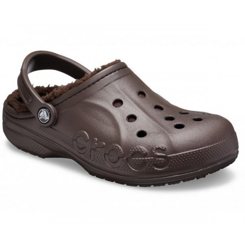 Темно-коричневые утепленные сабо CROCS Baya Lined Clog