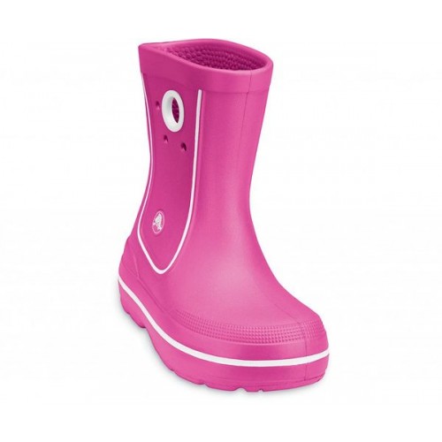 Детские  розовые «резиновые» сапоги CROCS Crocband™ Jaunt Kids