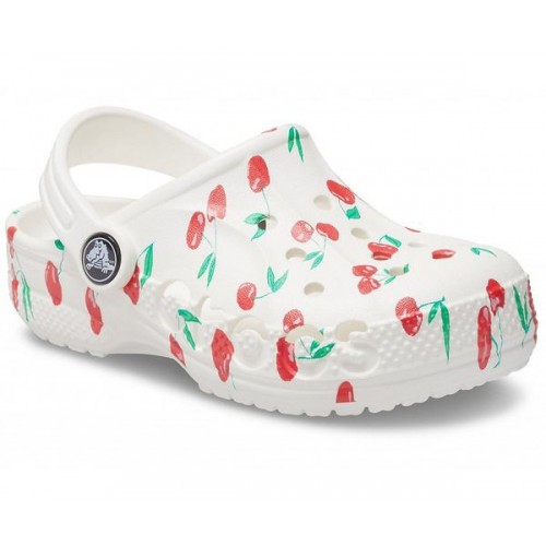 Детские  белые сабо CROCS Kids' Baya Graphic Clog
