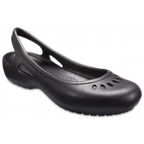 Женские  черные балетки CROCS Women's Kadee Slingbacks