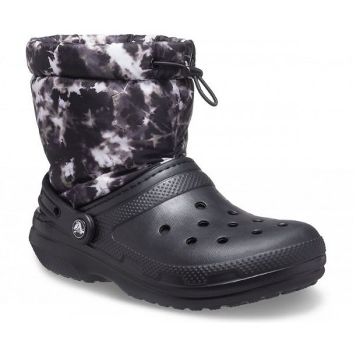 Черные сапоги CROCS Classic Lined Neo Puff Tie Dye Boot