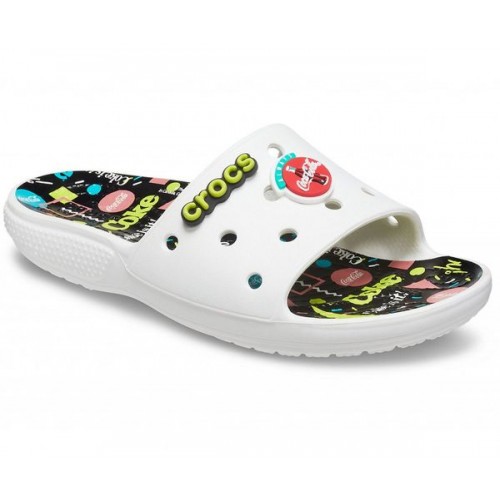 Белые шлепанцы CROCS Coca-Cola X Classic  90's Slide
