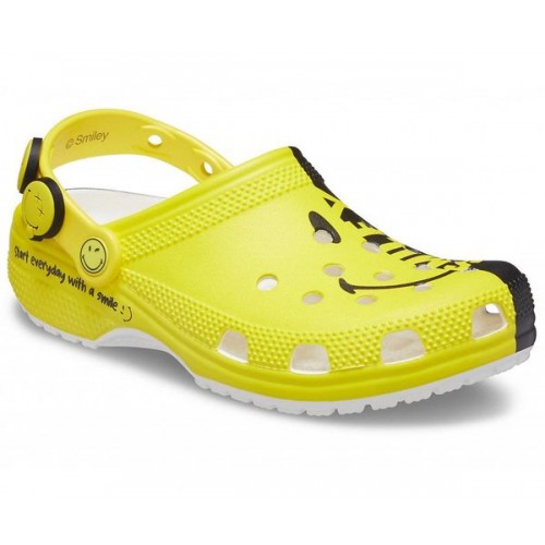 Белые сабо CROCS Classic Smiley 2 Clog