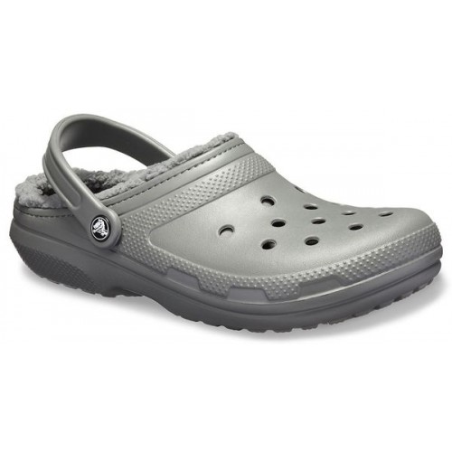 Серые утепленные сабо CROCS Classic Lined Clog