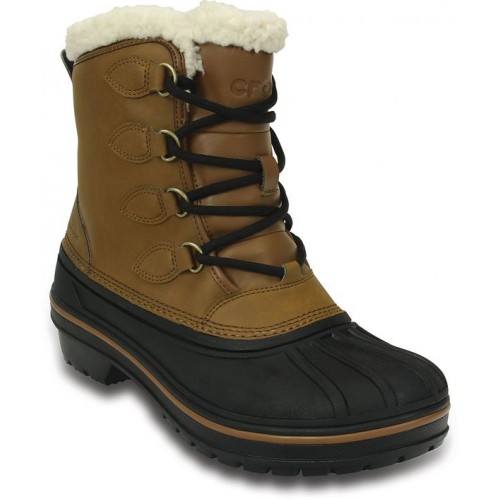 Женские  коричневые ботинки CROCS Women's AllCast II Boot