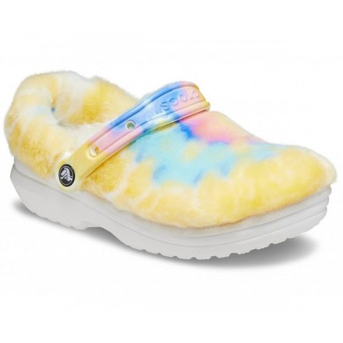 Белые сабо CROCS Classic Fur Sure