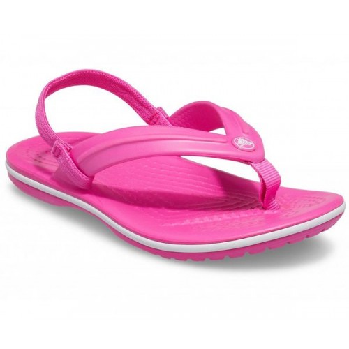 Детские  розовые шлепанцы CROCS Crocband Strap Flip K