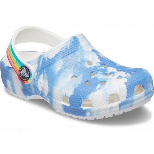Детские  белые сабо CROCS Kids' Classic Out of this World II Clog