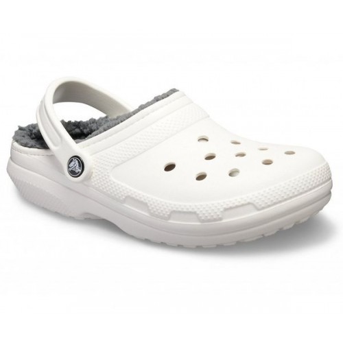 Белые утепленные сабо CROCS Classic Lined Clog