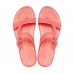 Женские  коралловые шлепанцы CROCS Women's  Tulum Translucent Toe Post