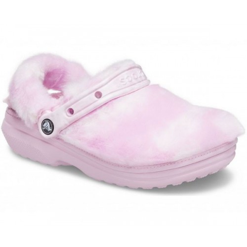 Розовые сабо CROCS Classic Fur Sure