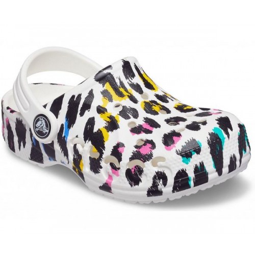 Детские  белые сабо CROCS Kids' Baya Graphic Clog
