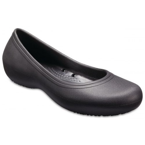 Женские  черные балетки для работы CROCS Women’s  At Work™ Flat
