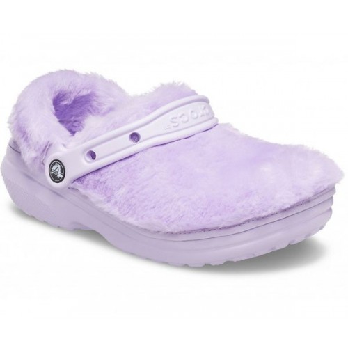 Лавандовые сабо CROCS Classic Fur Sure