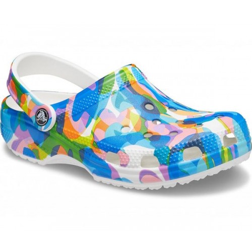 Белые сабо CROCS Classic Bubble Block Clog