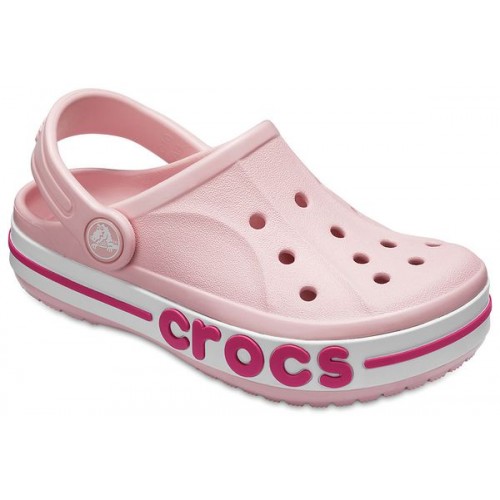Детские  бледно-розовые сабо CROCS Kids' Bayaband Clogs