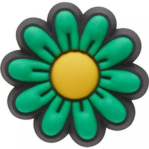 Джибитс шармс CROCS Зеленая маргаритка (Green Daisy)