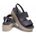 Женские  черные босоножки CROCS Women’s  Brooklyn Low Wedge