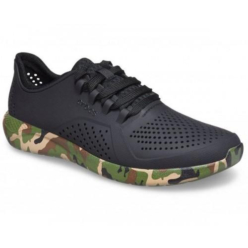 Мужские  черные кроссовки CROCS LiteRide Printed Camo Pacer