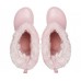 Бледно-розовые зимние сапоги для девочек CROCS Girls’ Crocband™ LodgePoint Metallic Winter Boot