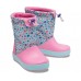 Детские  голубые зимние сапоги CROCS Kids’ Crocband™ LodgePoint Graphic Winter Boot